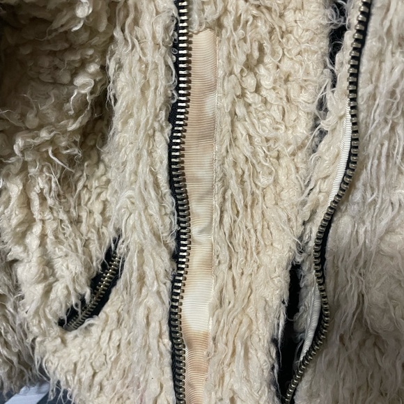 Vintage UNIF x Urban Outfitters Faux Shearling Moto Jacket M - Picture 8 of 11